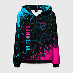 Мужская толстовка на молнии In Flames Neon Gradient