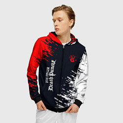 Толстовка 3D на молнии мужская Five Finger Death Punch - краска, цвет: 3D-черный — фото 2