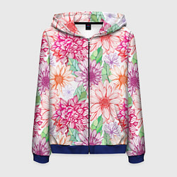 Мужская толстовка на молнии Георгин и гербер