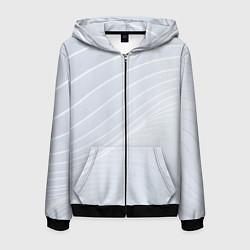 Мужская толстовка на молнии Серый фон и белые линии