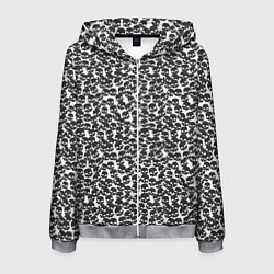 Толстовка 3D на молнии мужская Череп мелкий, цвет: 3D-меланж