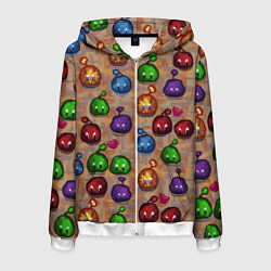 Толстовка 3D на молнии мужская Много слаймов Стардью, цвет: 3D-белый