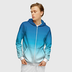 Толстовка 3D на молнии мужская Начинающаяся ночь, цвет: 3D-белый — фото 2
