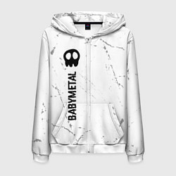 Мужская толстовка на молнии Babymetal glitch на светлом фоне: по-вертикали