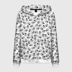 Мужская толстовка на молнии Ладонь скелета