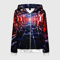 Толстовка 3D на молнии мужская Лабиринт в Свет, цвет: 3D-белый