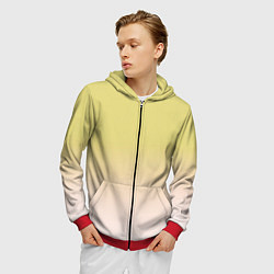 Толстовка 3D на молнии мужская Цветовой градиент, цвет: 3D-красный — фото 2