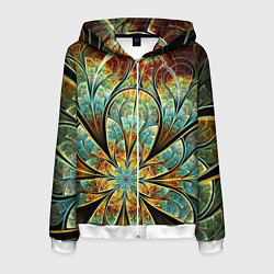 Мужская толстовка на молнии Изумрудны цветок