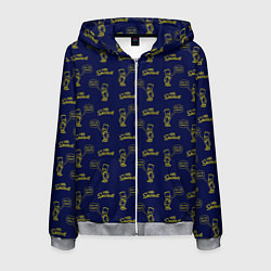 Мужская толстовка на молнии Bart pattern Eat my shorts