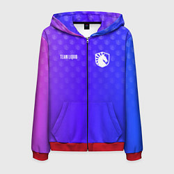 Толстовка 3D на молнии мужская Форма Team Liquid, цвет: 3D-красный