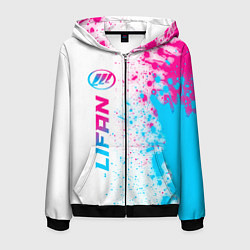 Мужская толстовка на молнии Lifan neon gradient style: по-вертикали