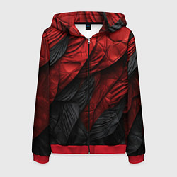 Мужская толстовка на молнии Red black texture