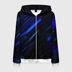 Мужская толстовка на молнии Blue black texture