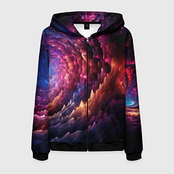 Мужская толстовка на молнии Звездная космическая спираль
