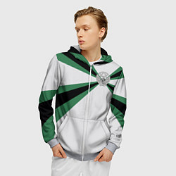 Толстовка 3D на молнии мужская Железнодорожные войска, цвет: 3D-меланж — фото 2