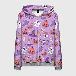 Мужская толстовка на молнии Halloween pattern арт