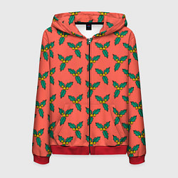 Мужская толстовка на молнии Ягоды остролиста