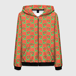 Мужская толстовка на молнии Крокодилы бохо