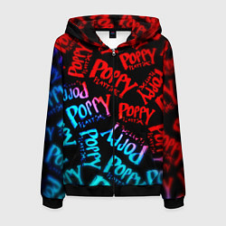 Толстовка 3D на молнии мужская Хагги ваги неон градиент, цвет: 3D-черный