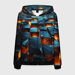 Мужская толстовка на молнии Темные плитки в лаве