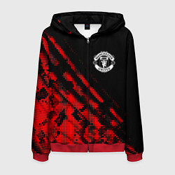 Мужская толстовка на молнии Manchester United sport grunge