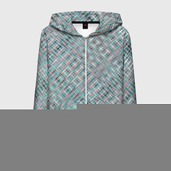 Толстовка 3D на молнии мужская Светлый серо-голубой текстурированный, цвет: 3D-меланж