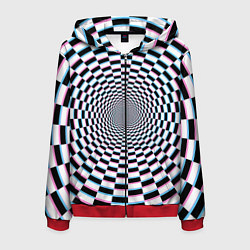 Мужская толстовка на молнии Оптическая иллюзия с погружением