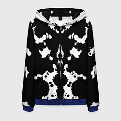 Толстовка 3D на молнии мужская Тест Роршаха - нейросеть, цвет: 3D-синий