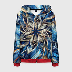 Мужская толстовка на молнии Джинса и цветочный орнамент - нейросеть