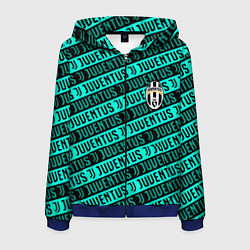 Мужская толстовка на молнии Juventus pattern logo steel