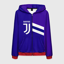 Толстовка 3D на молнии мужская Juventus sport geometry line, цвет: 3D-красный