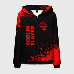 Толстовка 3D на молнии мужская Goblin Slayer - red gradient вертикально, цвет: 3D-черный