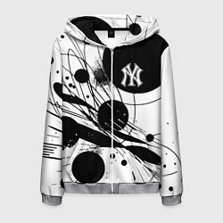 Мужская толстовка на молнии New York Yankees baseball team - abstraction