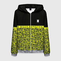 Мужская толстовка на молнии BTS pattern kpop