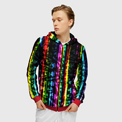 Толстовка 3D на молнии мужская Marshmello градиент, цвет: 3D-красный — фото 2