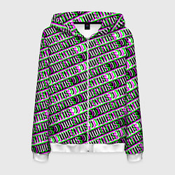 Мужская толстовка на молнии Juventus glitch pattern