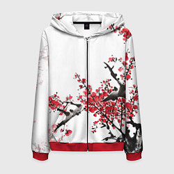 Мужская толстовка на молнии Китайский стиль - слива