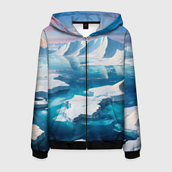 Мужская толстовка на молнии Арктика льдины