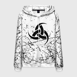 Мужская толстовка на молнии Символика славянская текстура