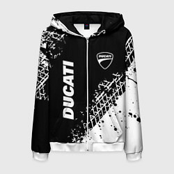 Мужская толстовка на молнии Ducati - следы от шин