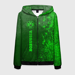 Мужская толстовка на молнии Borussia - green gradient по-вертикали