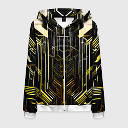 Мужская толстовка на молнии Gold lines on a black background