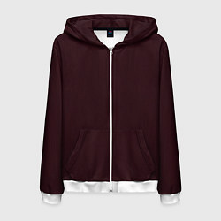 Толстовка 3D на молнии мужская Бордовый, цвет: 3D-белый