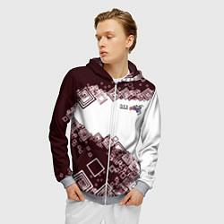 Толстовка 3D на молнии мужская Снуоборд, цвет: 3D-меланж — фото 2