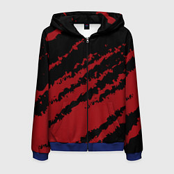 Мужская толстовка на молнии The color is red and black