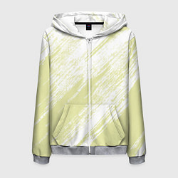 Толстовка 3D на молнии мужская The color is white and yellow, цвет: 3D-меланж