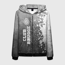 Мужская толстовка на молнии Club Brugge - grey gradient по-вертикали