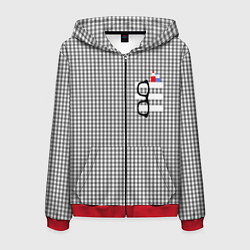 Мужская толстовка на молнии Черные очки висят на кармане