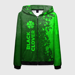 Мужская толстовка на молнии Black Clover - green gradient по-вертикали