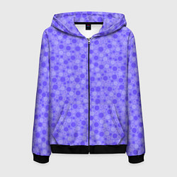 Толстовка 3D на молнии мужская Фиолетовый сиреневый пузыри, цвет: 3D-черный